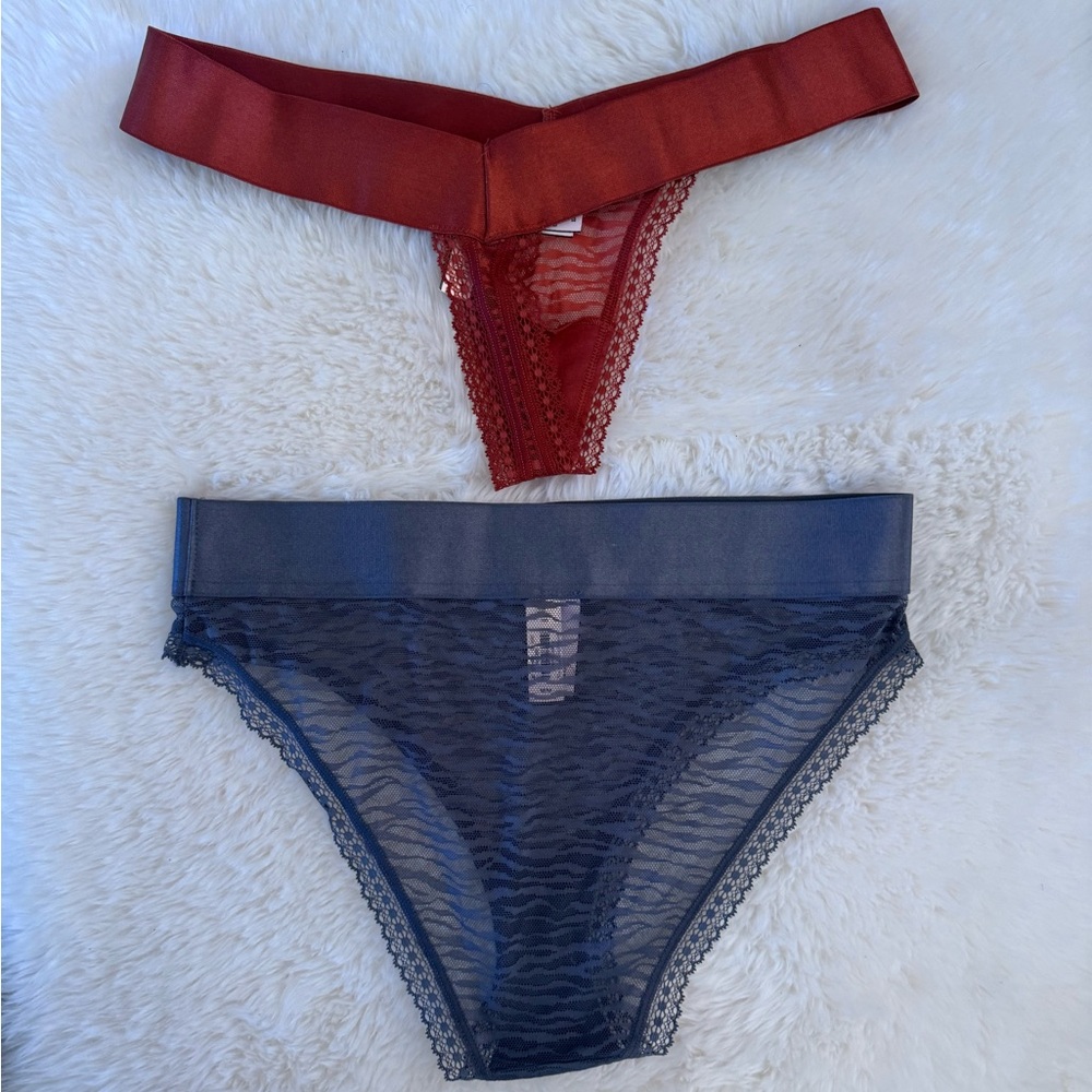 Victoria's Secret burnt orange and gray Panties Set